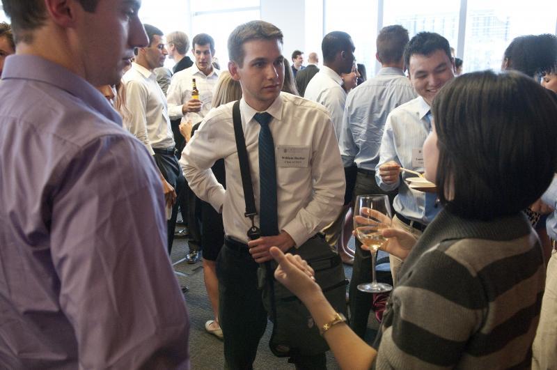 The day ended with a reception where students practiced networking.