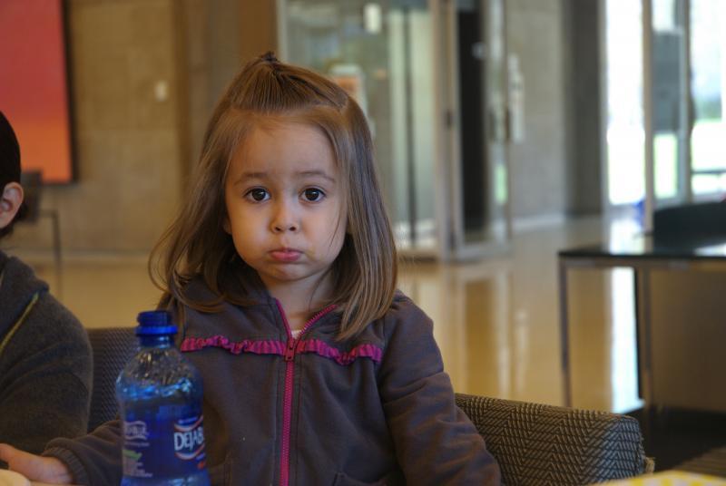 This little girl had fun, even if she looks a little sad here. This little girl had fun, even if she looks a little sad here.