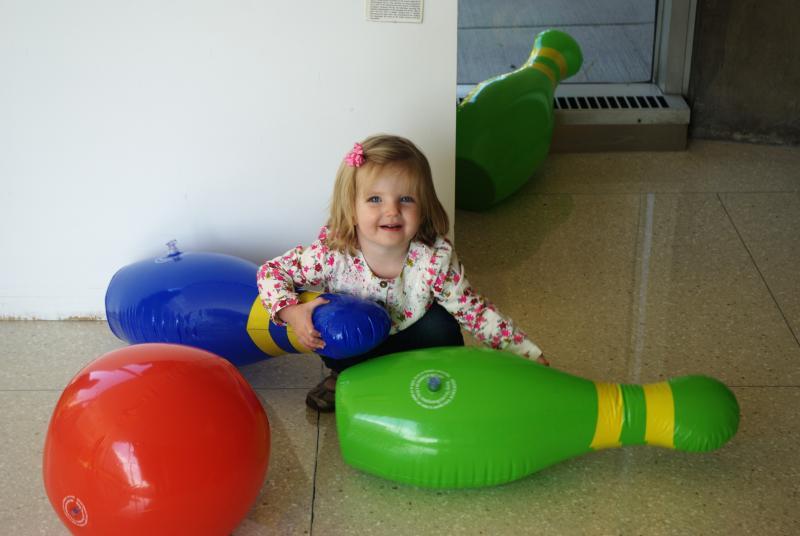 Inflatable bowling was a big hit. 