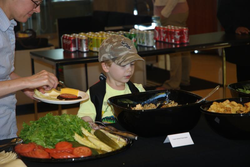 Of course, between games, the children had to eat. 