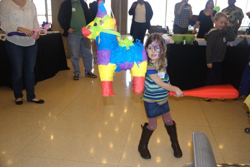 The piñata is definitely the highlight of Family Day. 