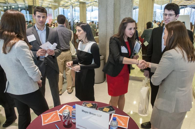 Students left the event with a list of new connections at potential employers.