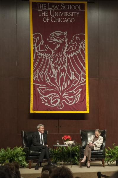 Prof. Geof Stone and Justice Ruth Bader Ginsburg spoke on "Roe v. Wade at 40."