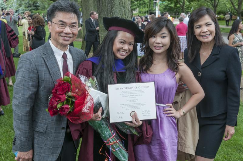 Tiffany Phan, '13, and her proud family. 