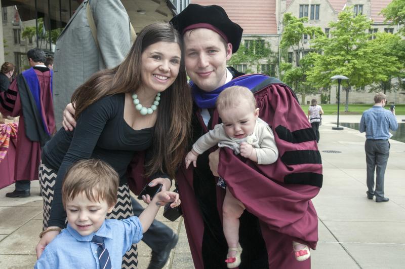 Chris Mortorff, '13, and his family. 