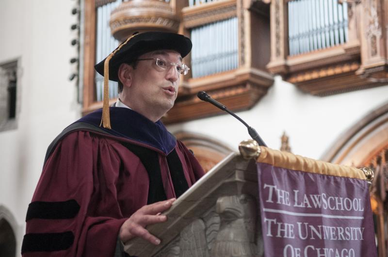 Distinguished alumnus and Deputy Mayor Steve Koch, '82, spoke to the graduates.