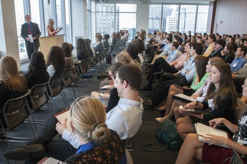 The students were treated to great views from several downtown firms. The students were treated to great views from several downtown firms.