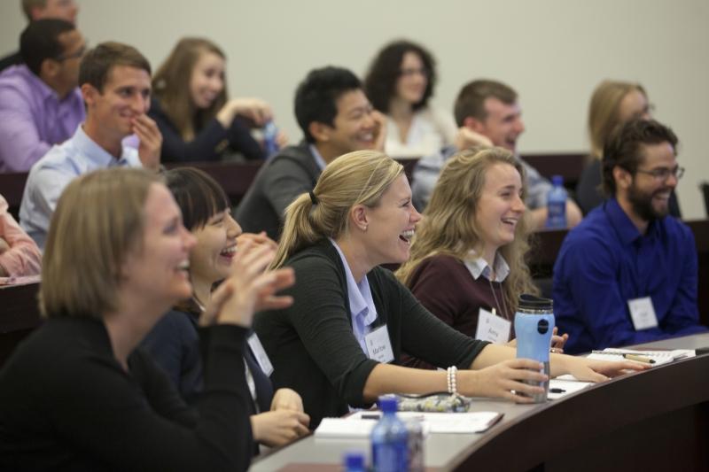 The student panel was lighthearted and humorous. 