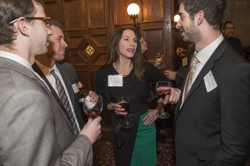 Professor Alison Siegler catches up with students. 