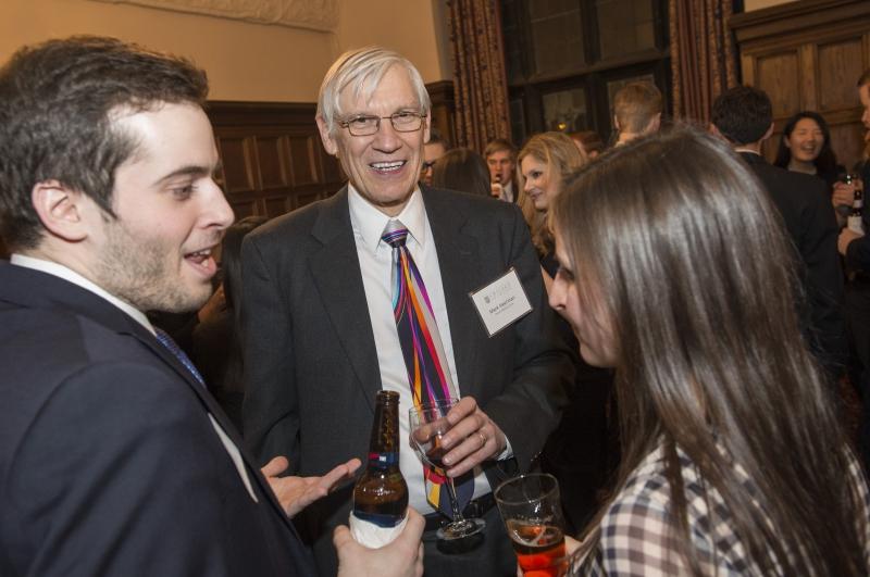 Clinical Professor Mark Heyrman talks to students. 