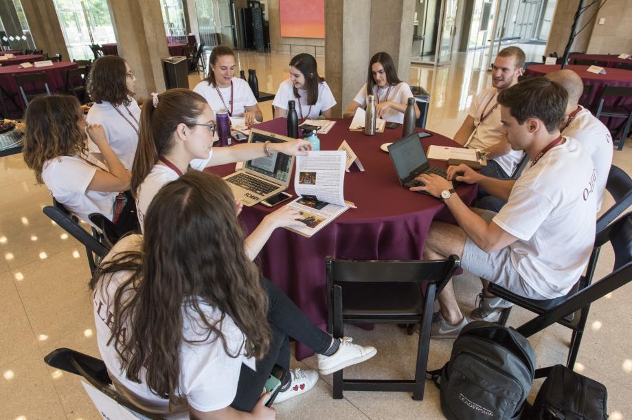 "O-leaders" assisted with all aspects of Orientation, from helping activities run smoothly to answering new students' questions.