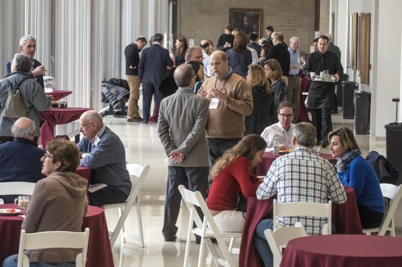 Alumni gathered Saturday morning for breakfast in the Law School’s classroom wing. Alumni gathered Saturday morning for breakfast in the Law School’s classroom wing.