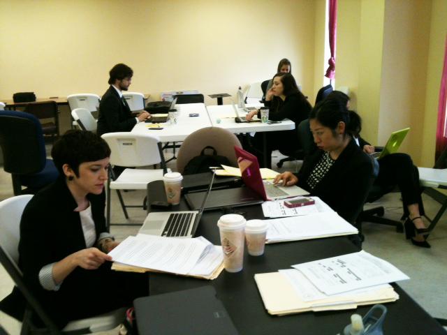 Caitlin Purvin-Dunn and Sarah Kang at the Orleans Public Defenders office.