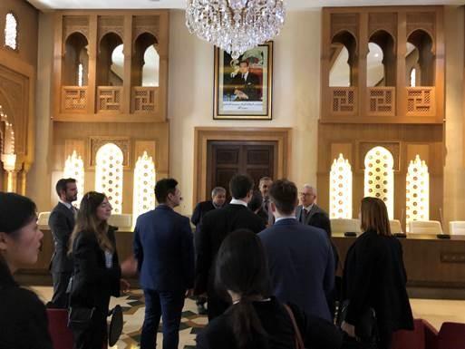 Here, they are shown at the Constitutional Court in Morocco.