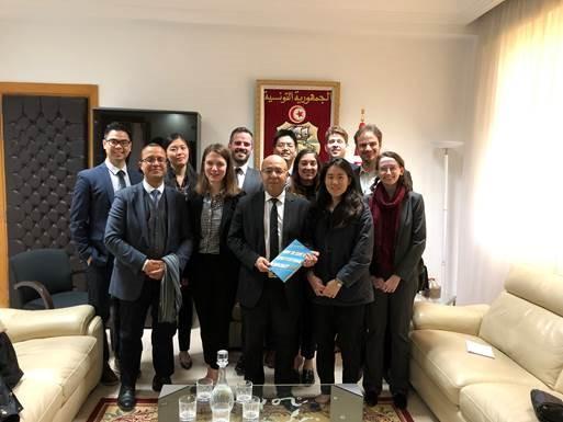 Students talked with Fadhel Mahfoudh, former president of the Tunisian Bar Association and a leader of the Tunisian National Dialogue Quartet, which won the 2015 Nobel Peace Prize.
