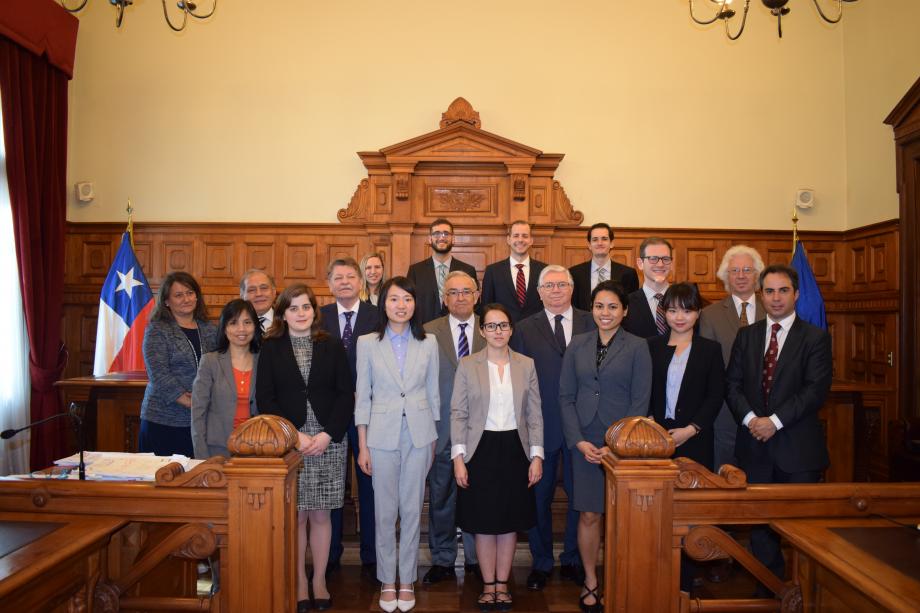 In Chile, Law School students visited the Supreme Court in Santiago and had an opportunity to meet several justices.