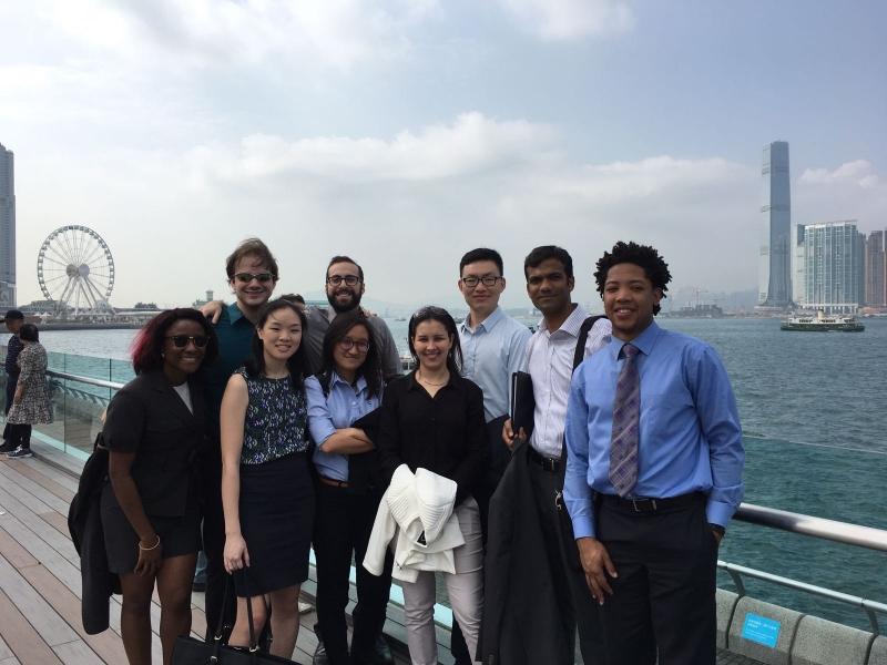 The students visited Tamar Park outside the LegCo building in Hong Kong.