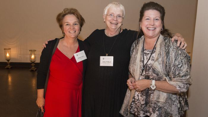 Willard with colleagues Susan Curry (left) and Karen Afshari.