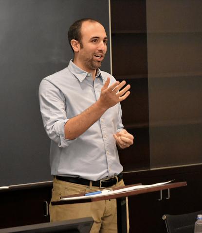 Lancieri at the lectern