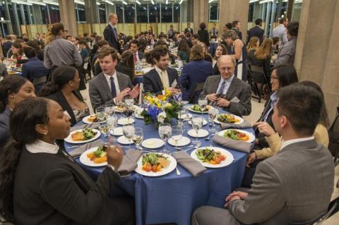 The entering students dinner in a previous year