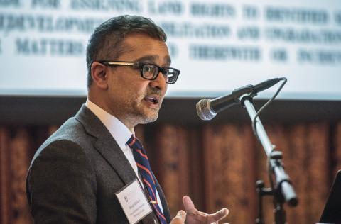 Professor Anup Malani speaking at the 2020 Midway Dinner