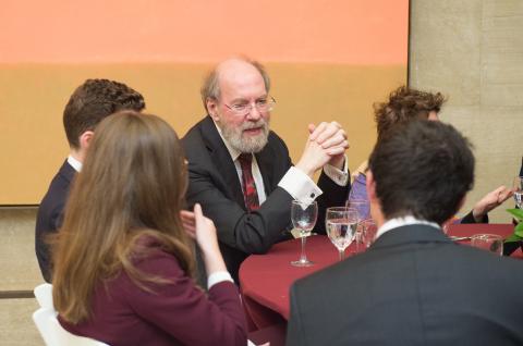 Senior Lecturer Frank Easterbrook talks to students