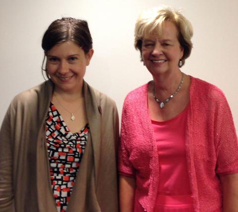 Taryn Marks and Judith Wright smile