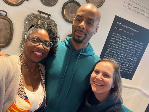 Dion Walker, Erica Zunkel, and Virginia Robinson pose for a photo.