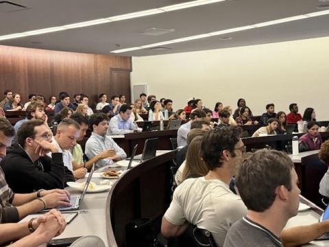 Students listening to lecture