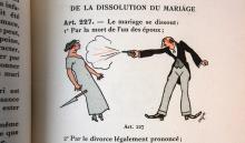 illustration of a husband shooting his wife