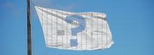 image of flag with question mark