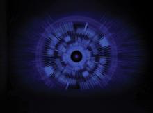A digital eye representing artificial intelligence