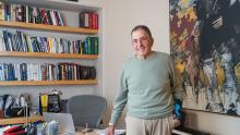 Bill Landes in his home