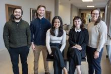 Five student participants in Public Interset Leadership Program standing together